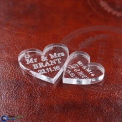 50 pcs CUSTOM HEARTS AFTER WEDDING GIFTS