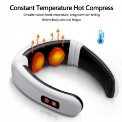 Electric Neck Massager  Pulse Back 6 Modes Power Control Far Infrared Heating Pain Relief Tool Health Care Re
